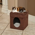 thumbnail image 1 of MidWest Homes for Pets Curious Cat Cube, Foldable Cat Cube for Home or Traveling Play, Brown, 1 of 5