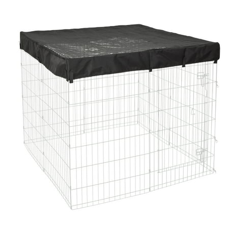 MidWest Homes Foldable Poly-Mesh Square Top with Door Panel Access for Pets, , Fits ALL MidWest Exercise Pens, Black
