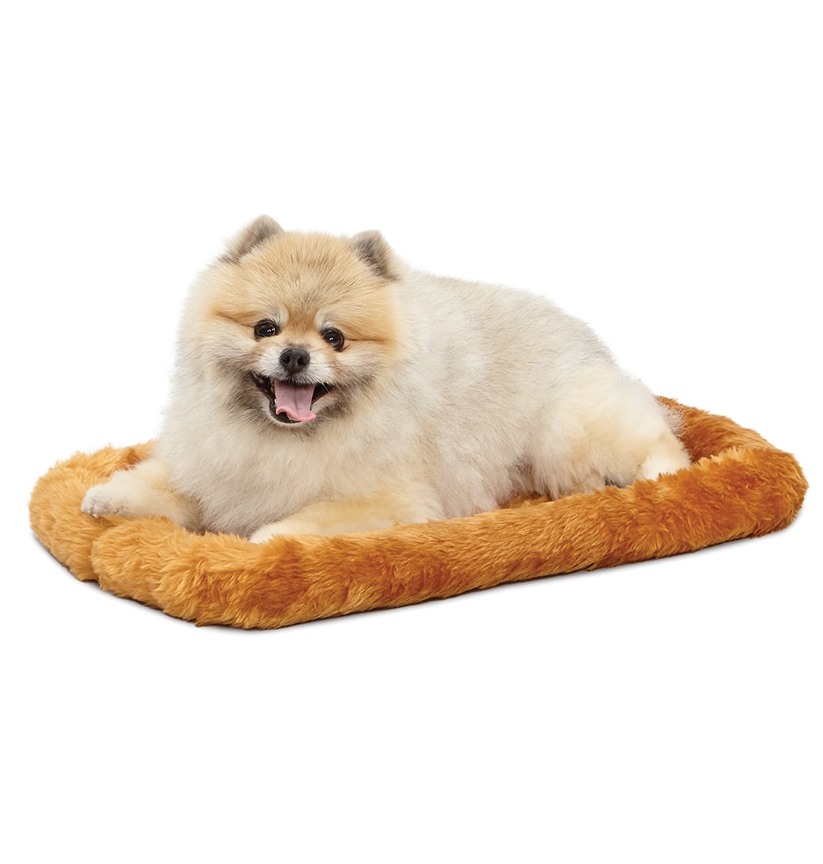 Cinnamon 18-Inch Plush Pet Bed with Bolster
