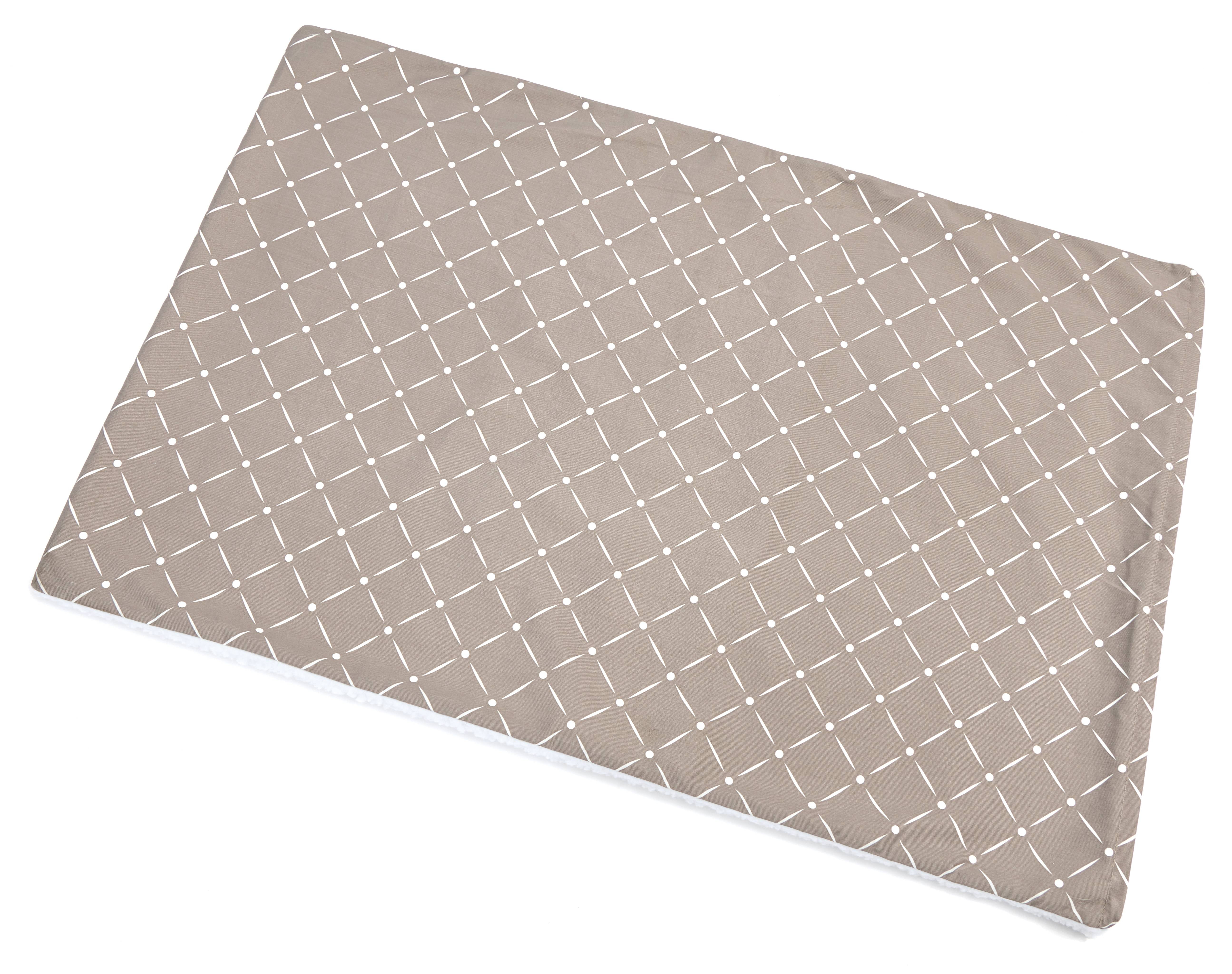 MidWest Homes for Pets QuietTime Reversible Dog Crate Pan Cover, 42 inch, Fleece, Mushroom Diamond