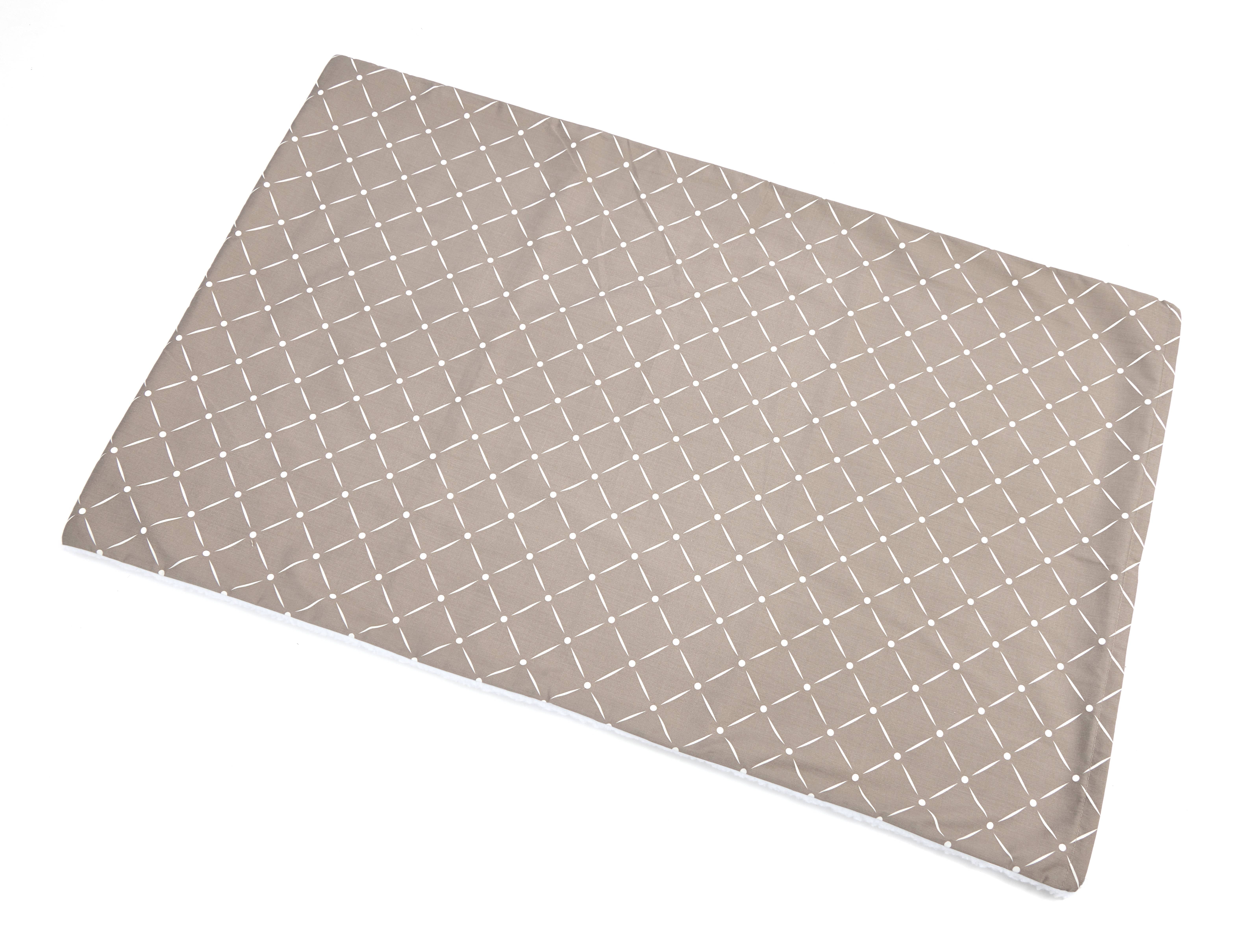 MidWest Homes for Pets QuietTime Reversible Dog Crate Pan Cover, 48 inch, Fleece, Mushroom Diamond