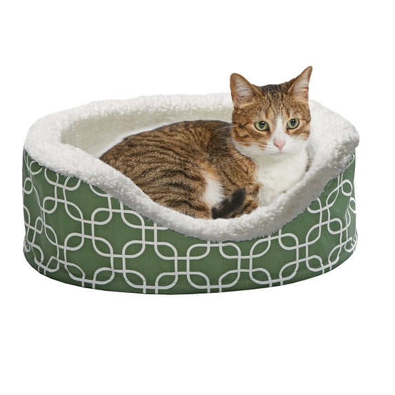 MidWest Homes for Pets QuiteTime Teflon Nesting Dog/Cat Pet Bed, Green, 20 in