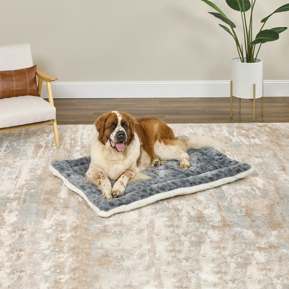 MidWest Homes for Pets Reversible Pet Bed; Machine Washable; Great for Giant Dog Breeds; Spotted Gray; 54"; 40254-FVGYS