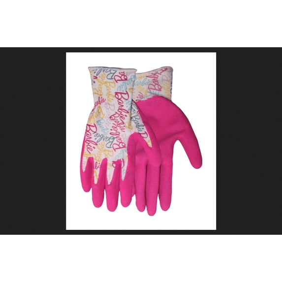 MidWest Quality Gloves Mattel Barbie Kids Garden Gripper Glove, BA100T, Toddler, Pink/Multi