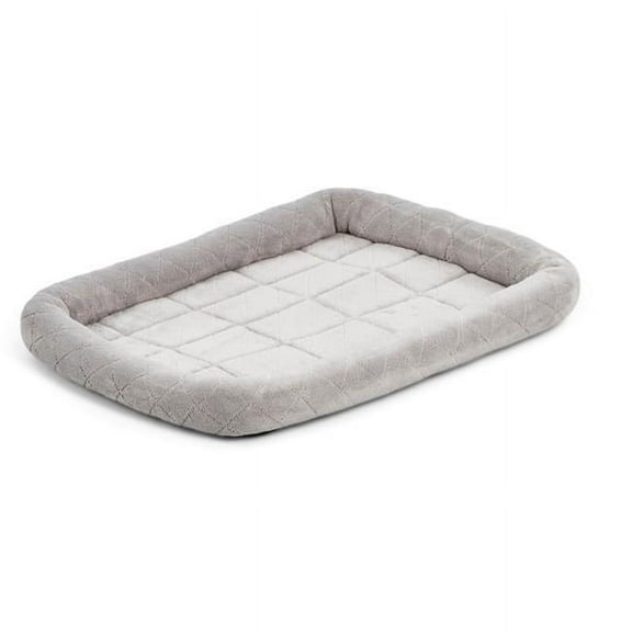 Midwest Homes for Pets  22 in. Quiet Time Diamond Stitch Bed with Elastic Bands, Grey