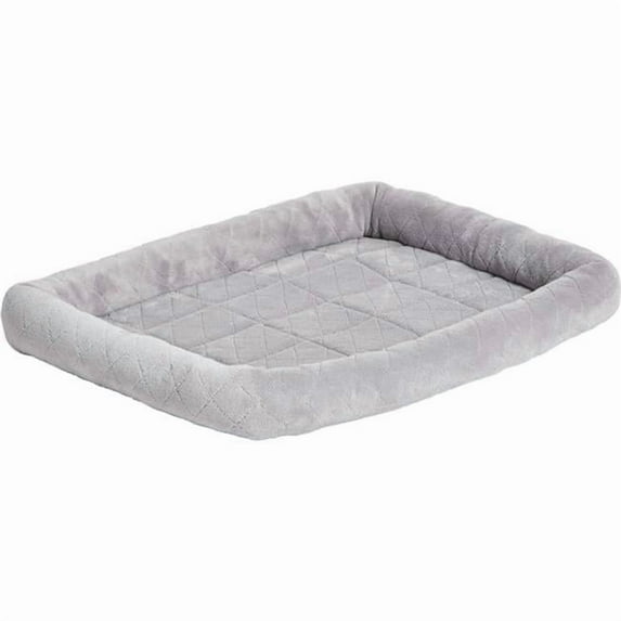 Midwest Homes for Pets 40230-DSGY 30 in. Quiet Time Diamond Stitch Bed with Elastic Bands, Grey