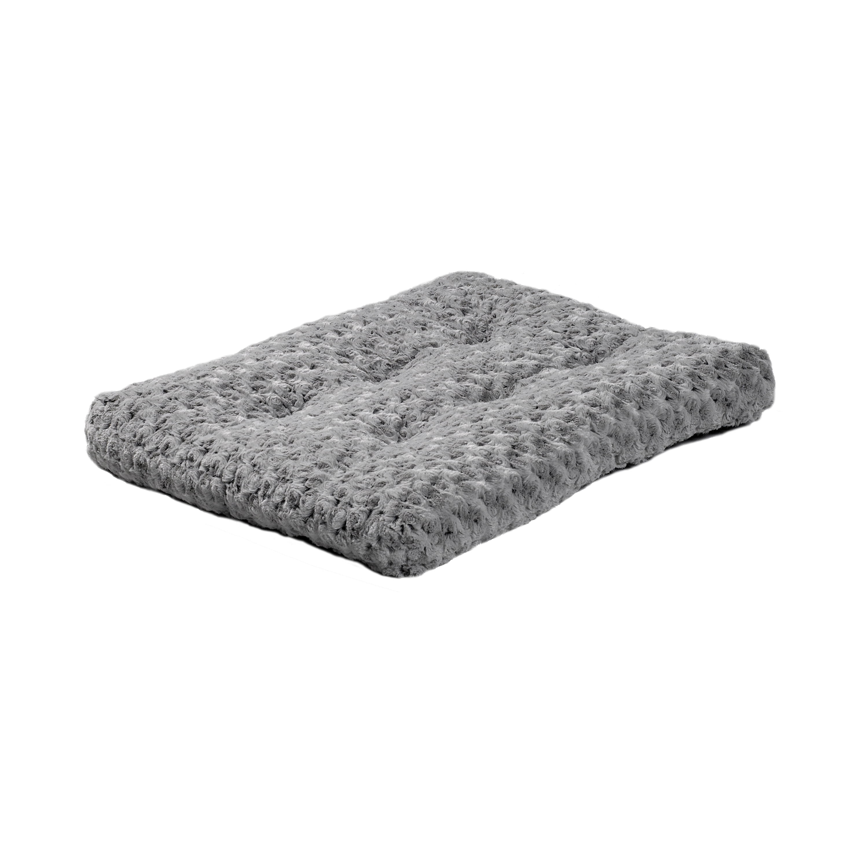 MidWest Quiet Time Dog Bed & Crate Mat, Deluxe Ombre Swirl, 24", Gray