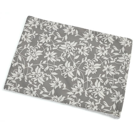 MidWest Homes for Pets QuietTime Reversible Dog Crate Pan Cover, 24 inch, Fleece, Gray Floral