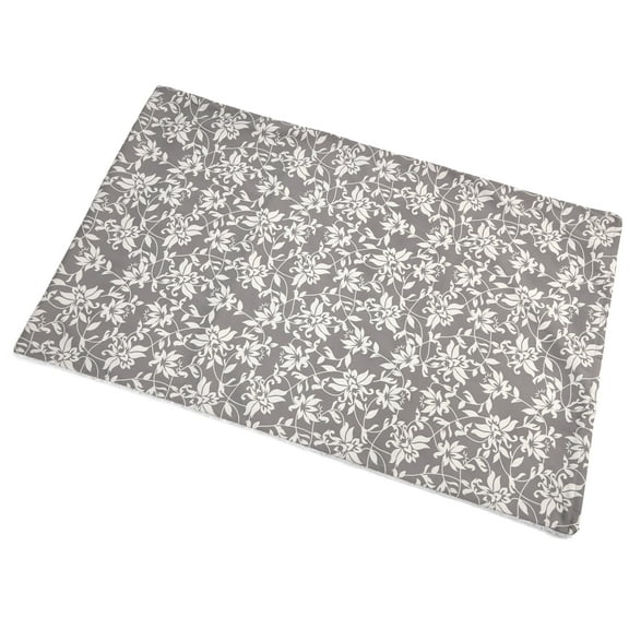 MidWest Quiet Time Reversible Crate Pan Cover 48" Gray Floral/Fleece