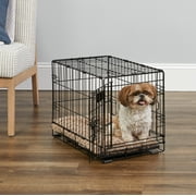 Midwest Homes for Pets 22-inch iCrate Folding Dog Crate with Divider Panel, Leak-Proof Tray & Secure Latches - Metal Wire Kennel for Extra Small Breeds, Portable, Durable & Easy to Assemble