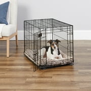 MidWest Single Door iCrate Metal Dog Crate, Includes Leak-Proof Pan, Floor Protecting Feet, Divider Panel; 30-inch, Black