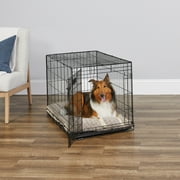MidWest Single Door iCrate Metal Dog Crate, Includes Leak-Proof Pan, Floor Protecting Feet, Divider Panel; 36-inch, Black