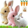 thumbnail image 1 of Midasn Realistic Bunny, PetsBoro™ BunnyPal, Sherum™ Vianys™ BunnyPal, Fanyil™ My Realistic Bunny Toy, Bunbi Sherem Grishay Rabbit Pal (Mix), 1 of 7