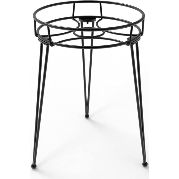 Midcentury Modern Metal Potted Plant Stand 18.7 inches Tall Flower Pot Holder Large Rustproof Iron Garden Container Heavy Duty Rack for Planter,Black (18.7 Black)