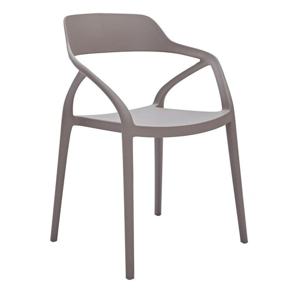 Midcentury Plastic Side Chair in Gray (Set of 4)
