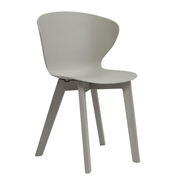 Midcentury Plastic Side Chair in Light Gray (Set of 4)