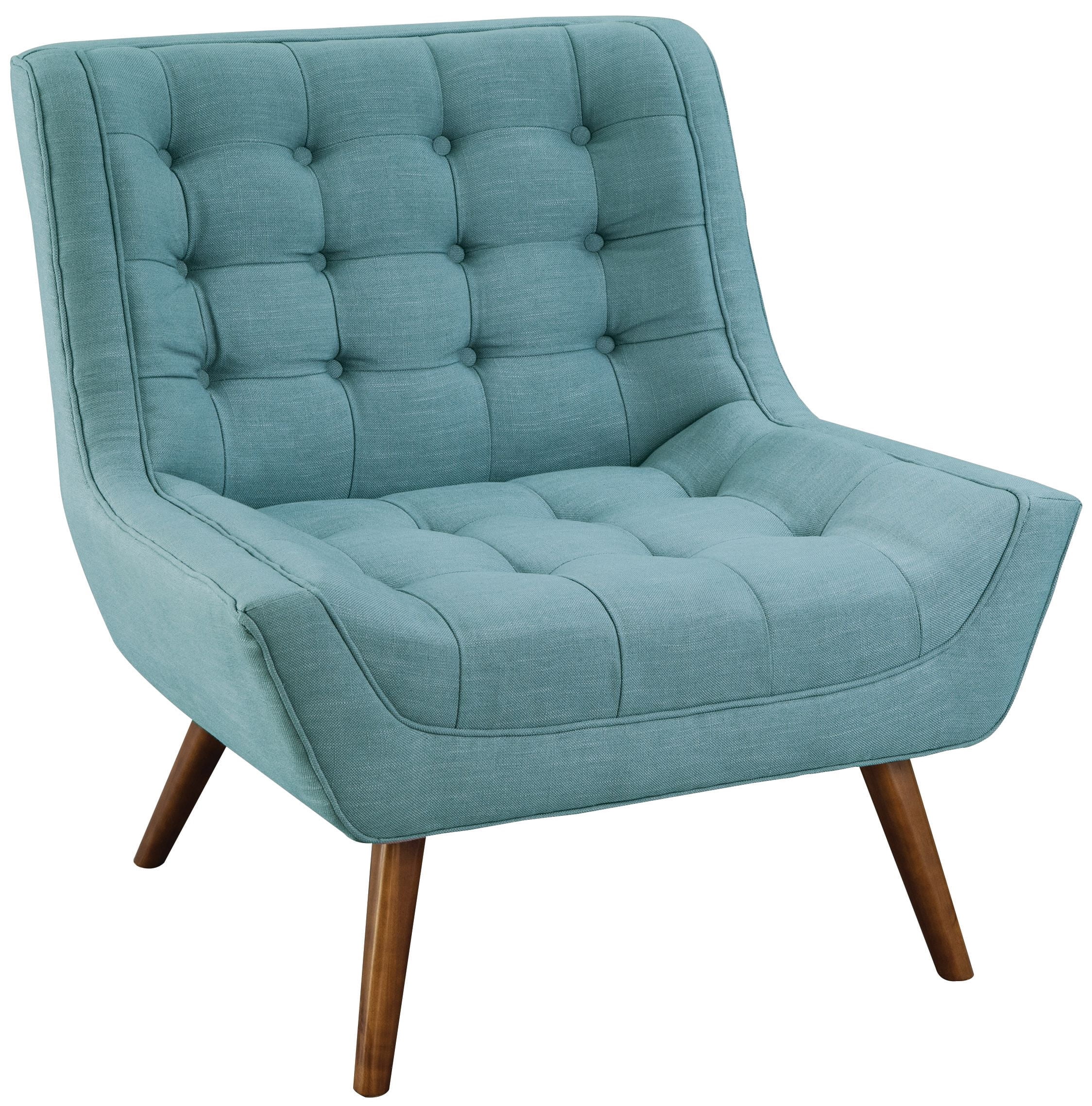 Midcentury Tufted Accent Chair - Spa Blue