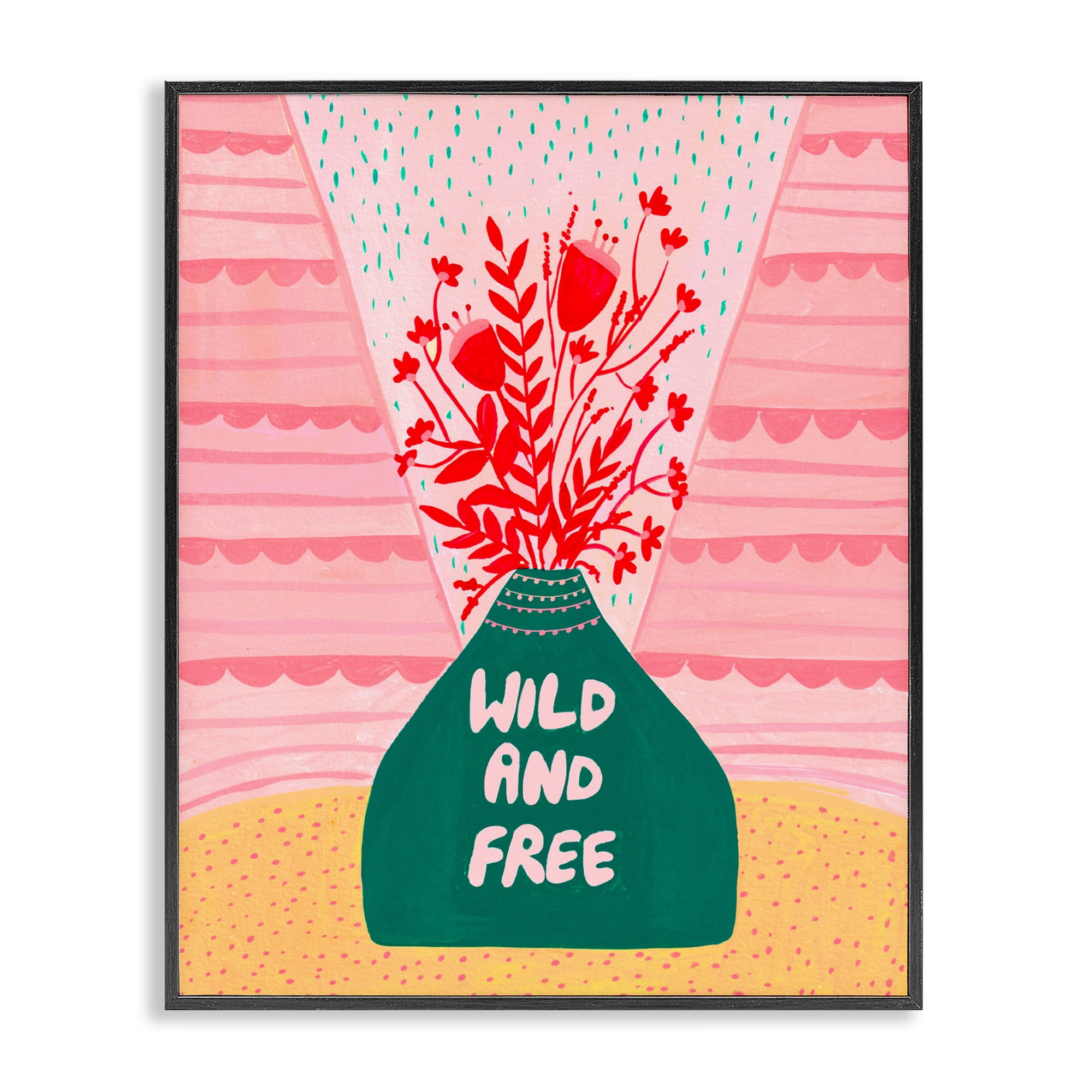 Midcentury Wild And Free Black Framed Giclee Art, design by Nabeela Rumi