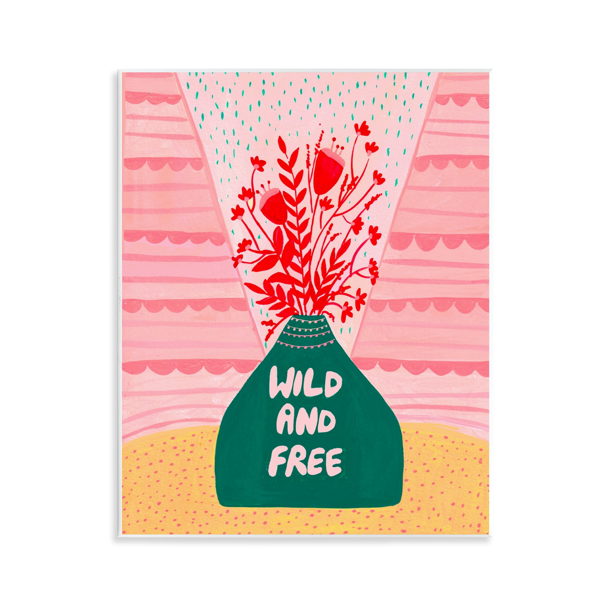 Midcentury Wild And Free Wall Plaque Art, design by Nabeela Rumi