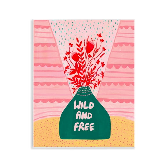 Midcentury Wild And Free Wall Plaque Art, design by Nabeela Rumi