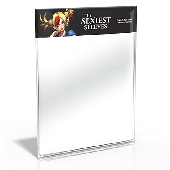 Middara: The Sexiest Sleeves 100 Pack - 5x6" Large Size, Clear Card Sleeves, Custom Act 1 Board Game Accessory, Thick Design Protection, RPG Add-On