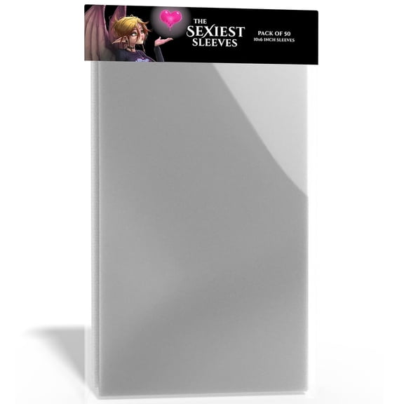 Middara: The Sexiest Sleeves 50 Pack - 10x6" XL Size, Clear Combatant Card Sleeves, Quality Protection, Custom Act 2 & 3 Game Accessory, RPG Add-On