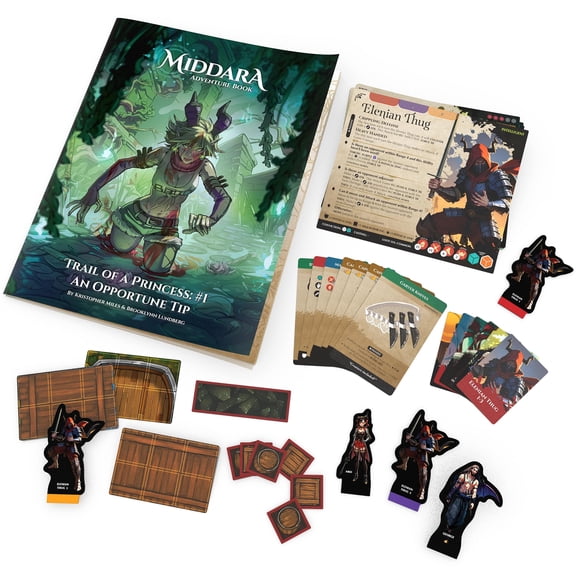 Middara: Trail of a Princess: An Opportune Tip - Adventure Pack Expansion, Micro Story, 4 New RPG Encounters, Tokens & Cards, Dungeon Roleplaying Game
