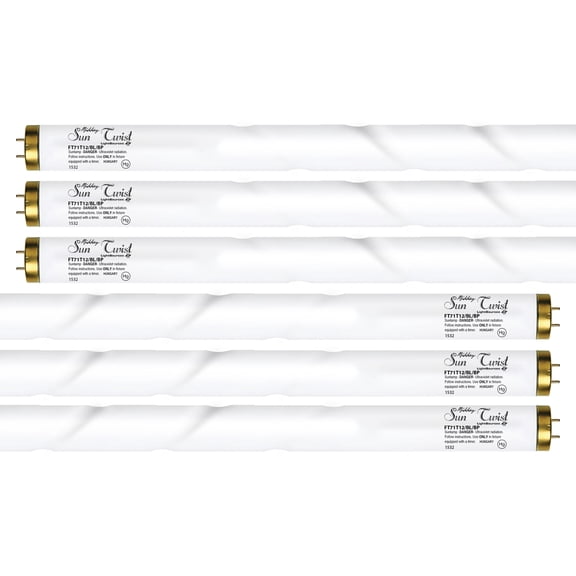 Midday Sun Twist F71T12 100-120W Bipin High Output Tanning Lamps - Premium Aurora Series by LSI - 8 Pack Box
