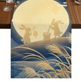 Midddle Autumn Festival Short Table Runner 60 Inches Long,Funny Rabbit ...