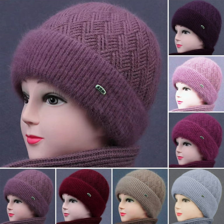 Middle-Aged Elderly Winter Woolen Hat Fleece Lining