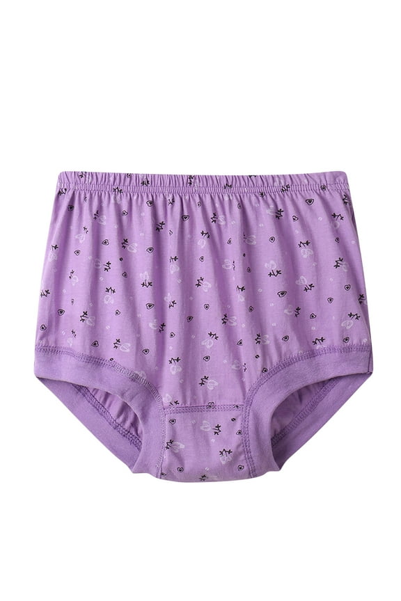 Middle Aged and Elderly Women's Underwear Grandma Full Coverage Cotton Briefs Mother Loose High Waist Panties