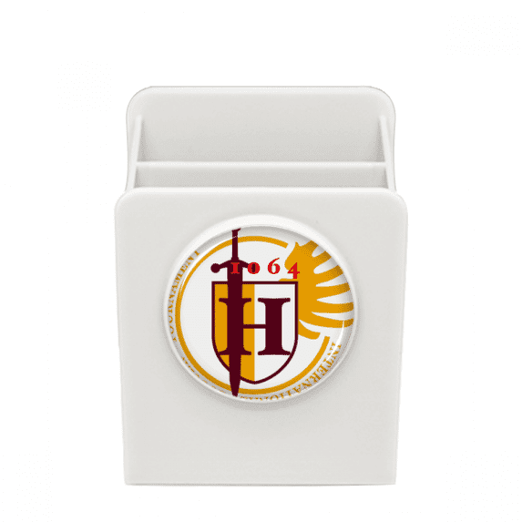 Middle Ages Brave s Shield Desk Pencil Holder Cup Pen Organizer