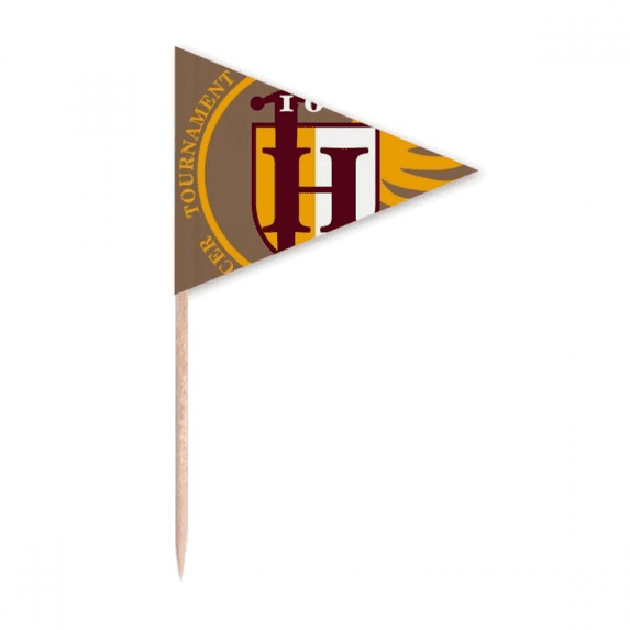 Middle Ages Brave s Shield Toothpick Triangle Cupcake Toppers Flag