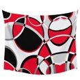 Middle Ages Modern Abstract Geometry Red Tapestry Wall Hanging Custom