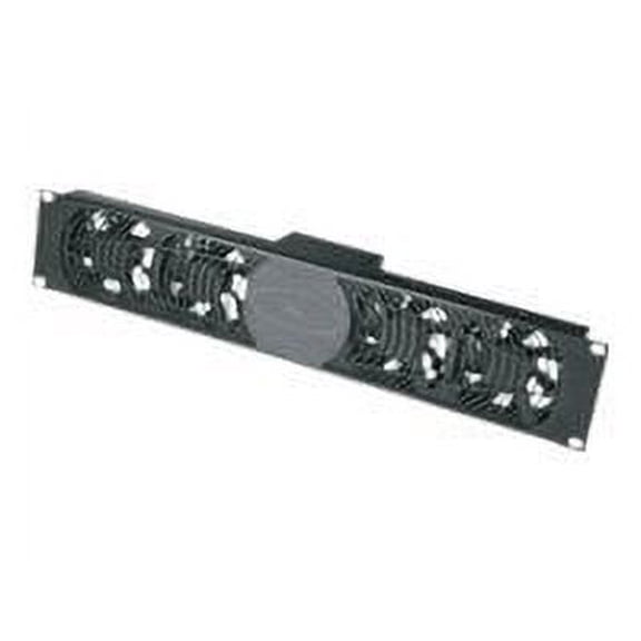 Middle Atlantic Designer Inspired Ultra Quiet Fan Panel UQFP-4RA - Rack fan tray - with 4 cooling fans - AC 110 V - anodized, brushed black - 2U