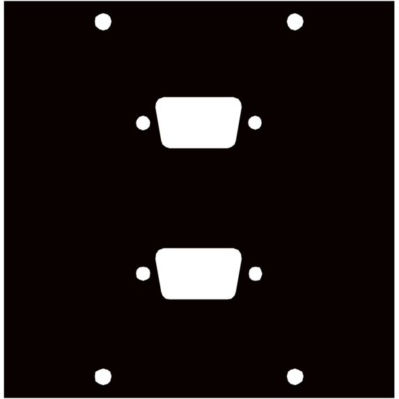 Middle Atlantic Products 2DB9 UCP Module for Two 9-Pin D-Subs
