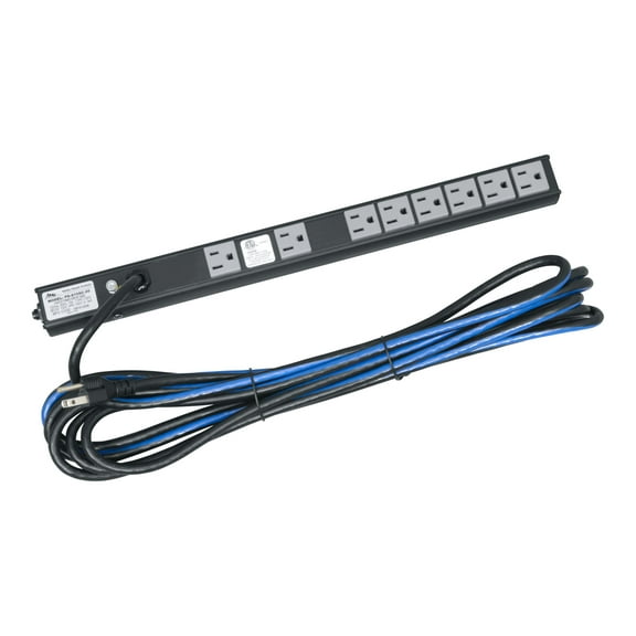 Middle Atlantic High-Density Slim Power Strip PD-815SC-NS - Power distribution strip (rack-mountable) - input: NEMA 5-15 - output connectors: 8 (NEMA 5-15) - 8 ft cord