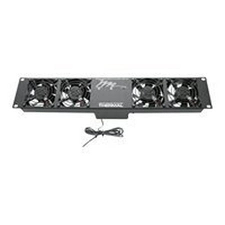 Middle Atlantic Ultra Quiet Fan Panel UQFP-4 - Rack fan tray - black powder coat - 2U - 19"