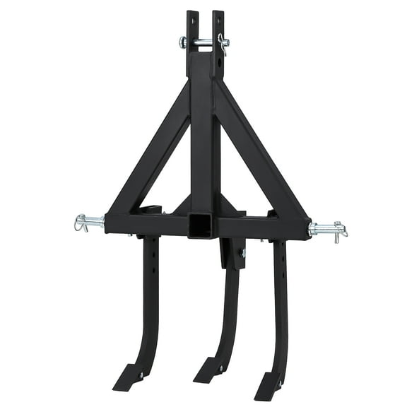 Middle Buster for CAT 0& 1, 3-Point Quick Hitch Tractors with 3 Adjustable & Replaceable Ripper Shanks, Upgraded Heavy Duty Steel Furrowing Plow