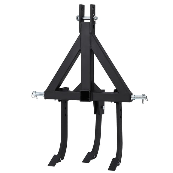 Middle Buster for CAT 0& 1, 3-Point Quick Hitch Tractors with 3 Adjustable & Replaceable Ripper Shanks, Upgraded Heavy Duty Steel Furrowing Plow