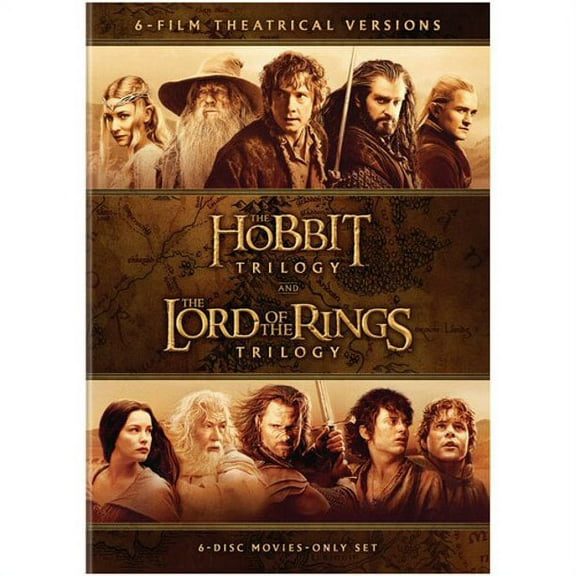 Warner Brothers The Hobbit Trilogy & Lord Of The Rings Trilogy (DVD)