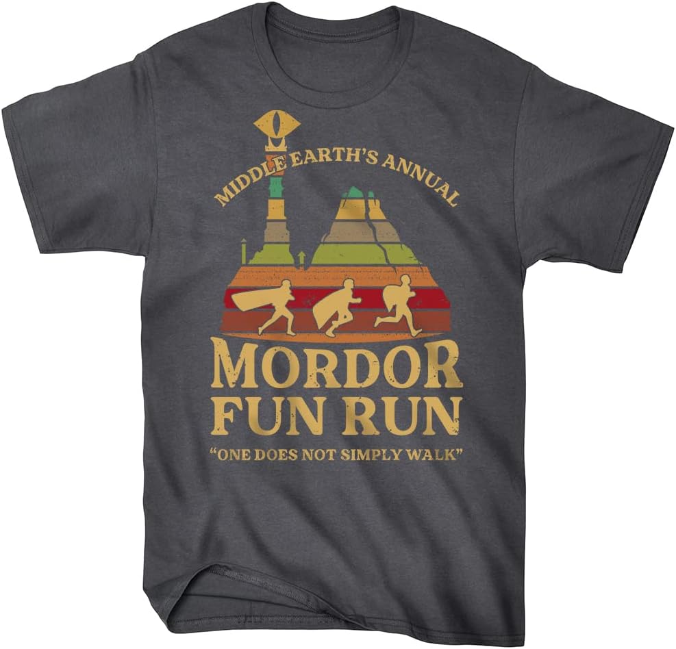 Middle Earth's Annual Mordor Fun Run one Does not Simply Walk T-Shirt ...