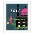 thumbnail image 1 of Middle East - British Overseas Airways Corporation Fly by BOAC - Vintage Airline Travel Poster by Dick Negus & Philip Sharland c.1954 - Fine Art Rolled Canvas Print 16in x 20in, 1 of 4