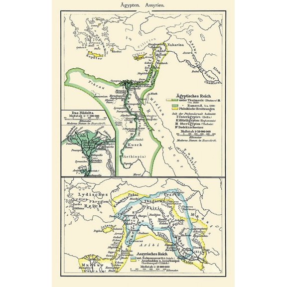 Middle East Egypt Assyria - Putzgers 1897 Poster Print by Putzgers Putzgers (24 x 36) # ITEG0024