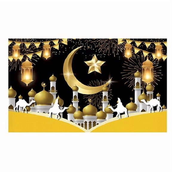 Middle East Festival Backdrop Banner Photo Booth Background Celebration Arrangement Wall Sign Festival Gathering Style 2,1 * Middle East Festival Background Cloth