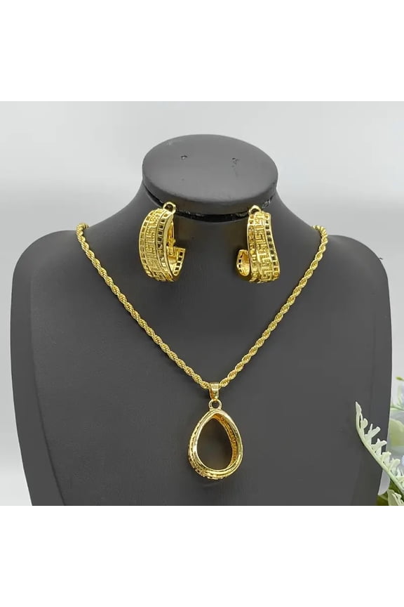 Middle Eastern 24K Gold Plated Luxury Jewelry Set