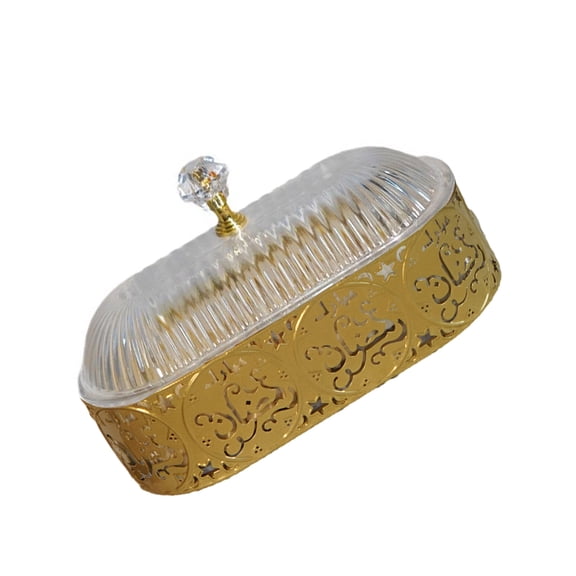 Middle Eastern Dessert Tray Metal Ramadans Plate Iron Snacks Candy Serving Muslims Holiday Desktop Decoration