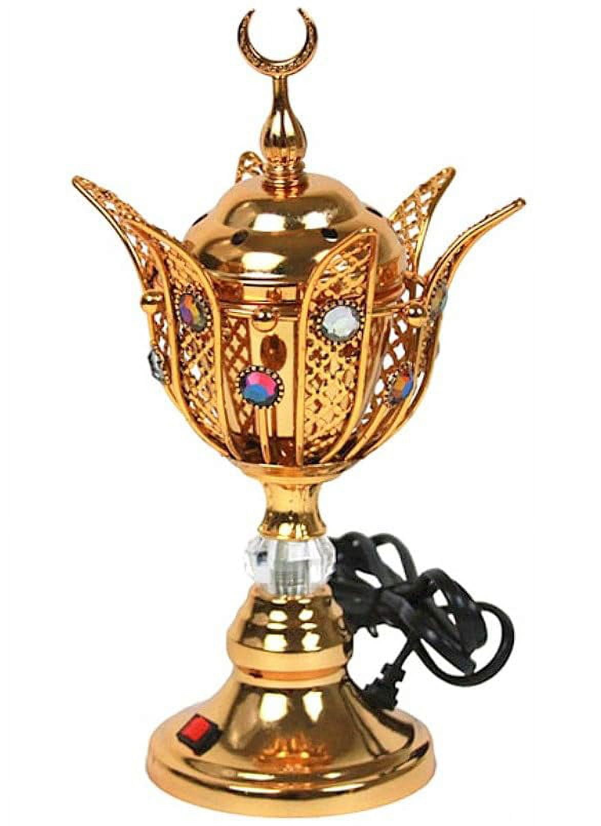 Middle Eastern Electric Metal Incense Burner for Charcoal