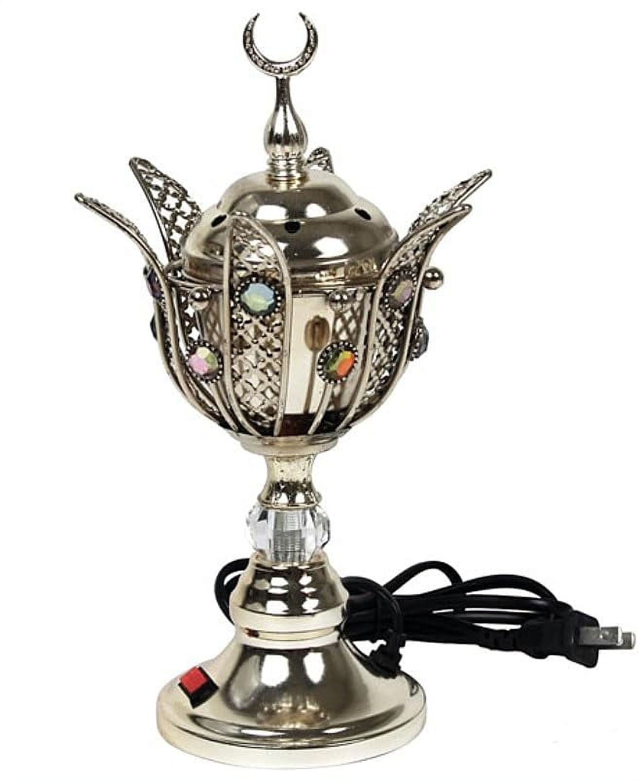Middle Eastern Electric Metal Incense Burner for Charcoal
