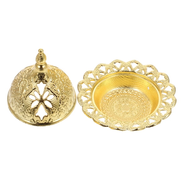 Middle Eastern Incense Burner Table Top Decor Creative Holder Gold Censer Hair Aromatic Wax Office Metal